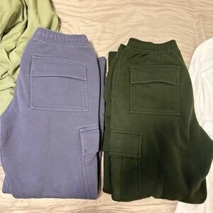 TNA Mega Cargo Pants in Blue and Green